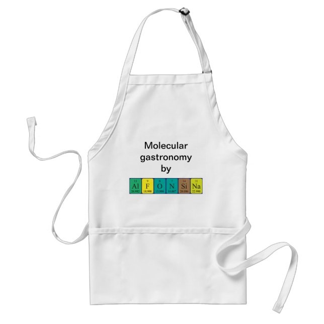 Alfonsina periodic table name apron (Front)
