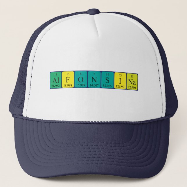 Alfonsina periodic table name hat (Front)