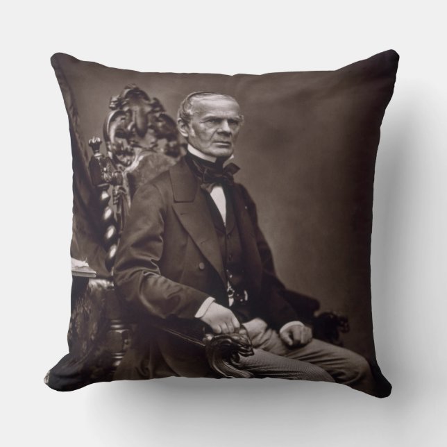 Alfred Auguste Cuvillier-Fleury (1802-87), from 'G Throw Pillow (Front)