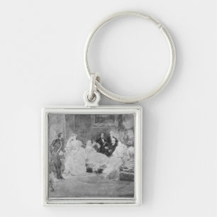 Alfred de Musset  Eugene Delacroix Keychain