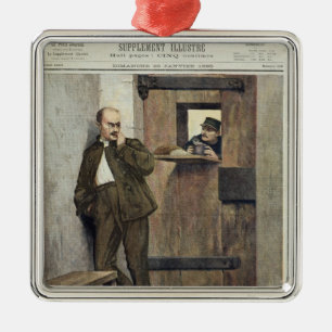 Alfred Dreyfus in Prison Metal Ornament