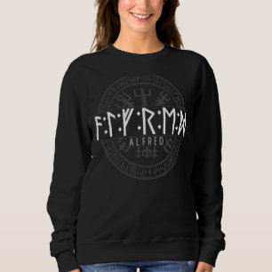 Alfred in Futhark Viking Runes Sweatshirt