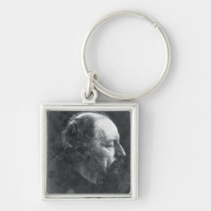 Alfred, Lord Tennyson (1809-92) c.1868 (albumen pr Keychain