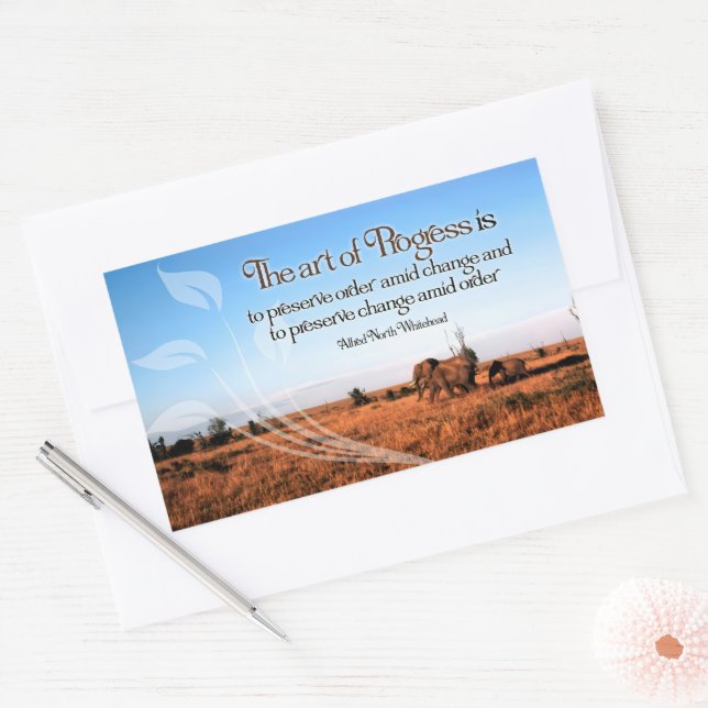 Alfred North Whitehead Inspirational Quote Sticker (Envelope)
