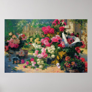 Alfred Petit Flower Baskets and Flower Pots in... Poster