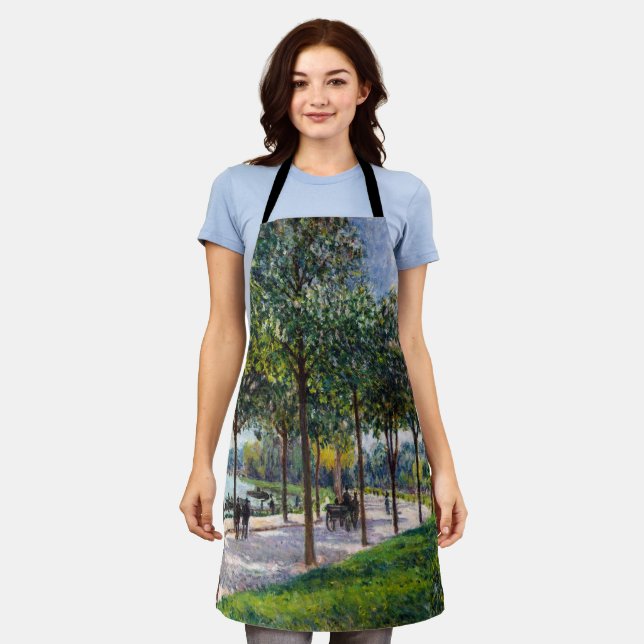 Alfred Sisley - Allee of Chestnut Trees Apron (Worn)