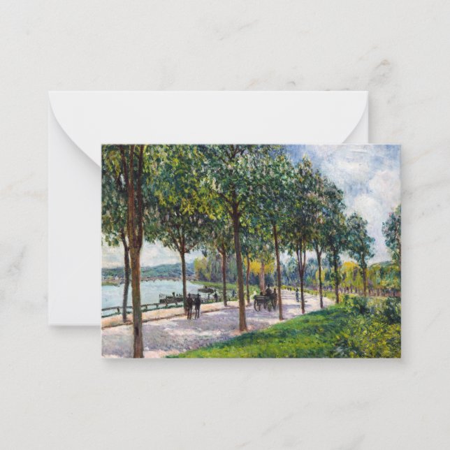 Alfred Sisley - Allee of Chestnut Trees Card (Front)