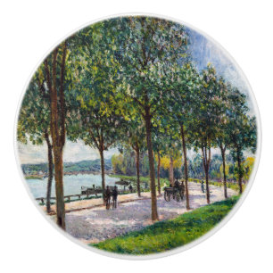Alfred Sisley - Allee of Chestnut Trees Ceramic Knob
