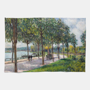 Alfred Sisley - Allee of Chestnut Trees Kitchen Towel