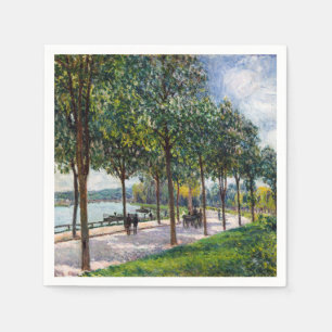 Alfred Sisley - Allee of Chestnut Trees Napkin