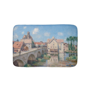 Alfred Sisley artwork - Le Pont de Moret Bath Mat