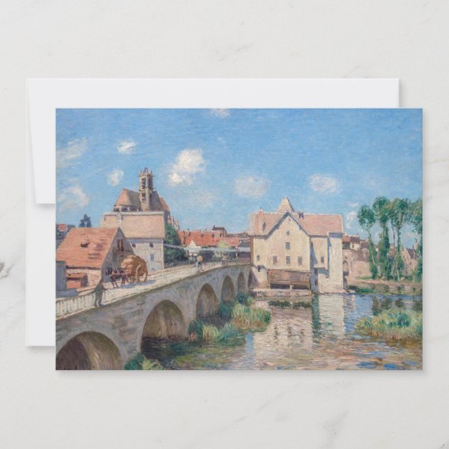 Alfred Sisley artwork - Le Pont de Moret Invitation (Front)