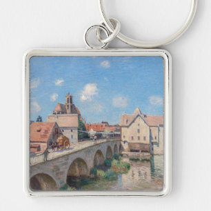 Alfred Sisley artwork - Le Pont de Moret Keychain