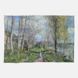 Alfred Sisley - Banks of the Seine at By Kitchen Towel