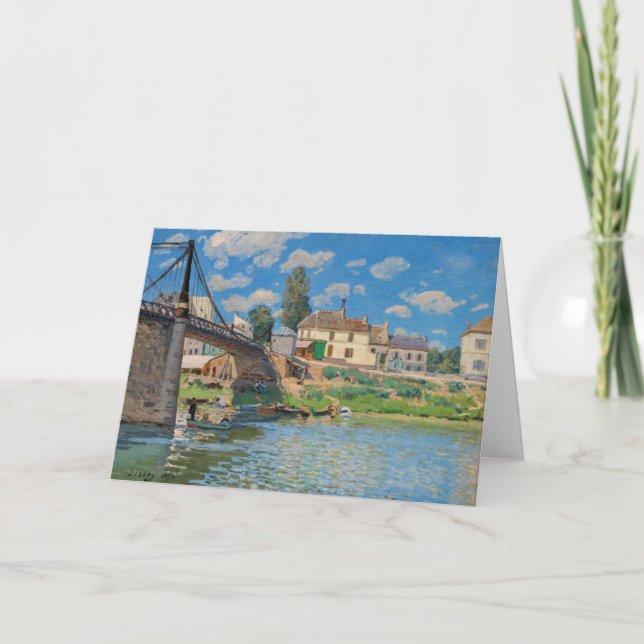 Alfred Sisley - Bridge at Villeneuve-la-Garenne Card (Front)