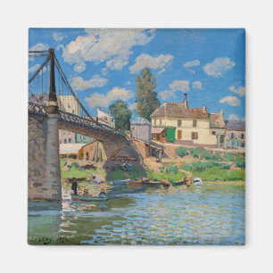Alfred Sisley - Bridge at Villeneuve-la-Garenne Magnet