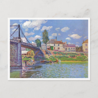 Alfred Sisley Brücke vn Villeneuve-la-Garenne 1872 Postcard