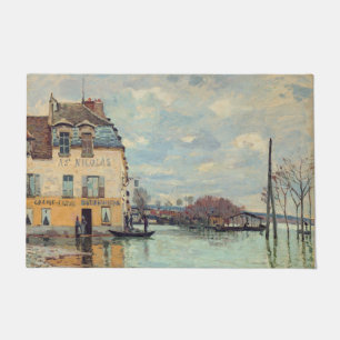 Alfred Sisley - Flood at Port-Marly 1872 Doormat