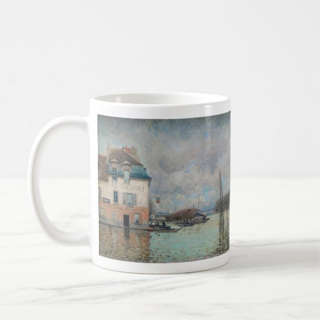 Alfred Sisley - Flood at Port-Marly 1876 Coffee Mug (Left)