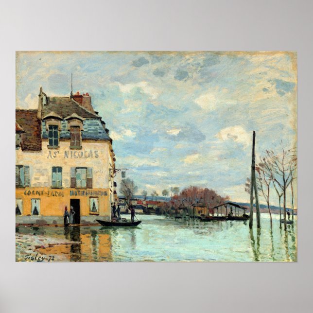 Alfred Sisley Flood at Port-Marly Poster (Front)
