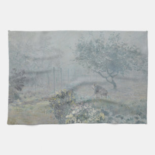 Alfred Sisley - Fog, Voisins Kitchen Towel
