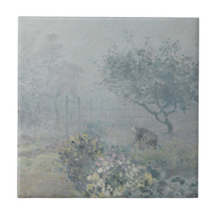 Alfred Sisley - Fog, Voisins Tile