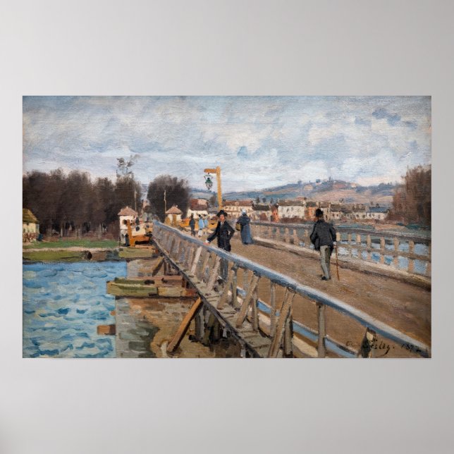 Alfred Sisley - Footbridge at Argenteuil Poster (Front)