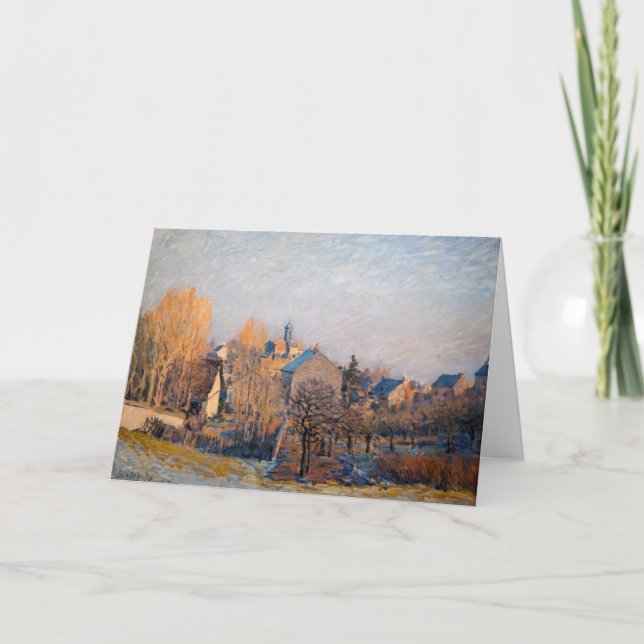 Alfred Sisley - Frosty Morning in Louveciennes Card (Front)