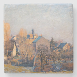 Alfred Sisley - Frosty Morning in Louveciennes Stone Coaster