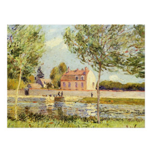 Alfred Sisley Houses on the banks of the Loing Poster