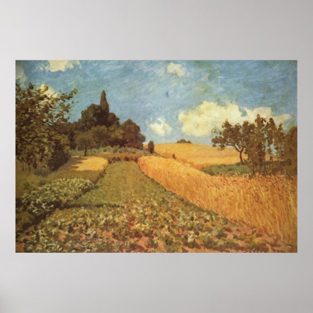 Alfred Sisley Kornfeld 1873 - Cornfield Oil Poster (Front)