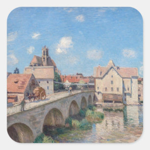 Alfred Sisley - Le Pont de Moret Square Sticker