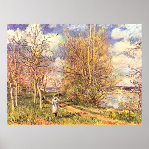 Alfred Sisley Les Petits Prés in spring Poster