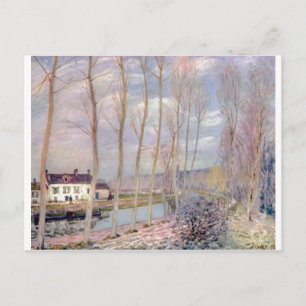 Alfred Sisley Loing - Kanal 1892 Oil Landscape Postcard