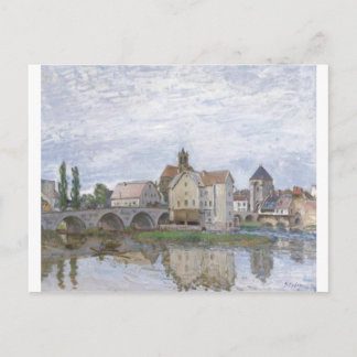 Alfred Sisley Moret-sur-Long - Temps gris 1892 Oil Postcard