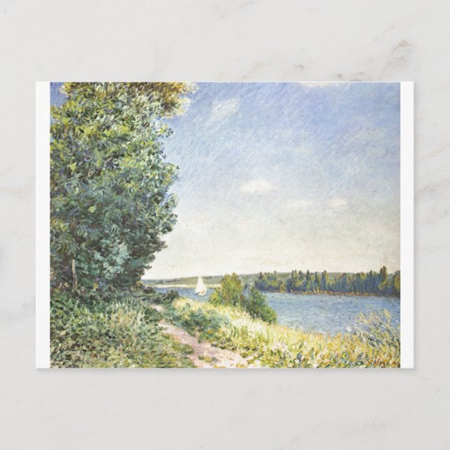Alfred Sisley - Normandie 1894 Oil on Canvas Postcard (Front)