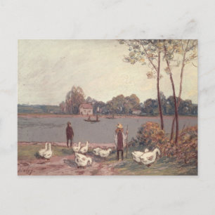 Alfred Sisley   On the Banks of the Loing Postcard