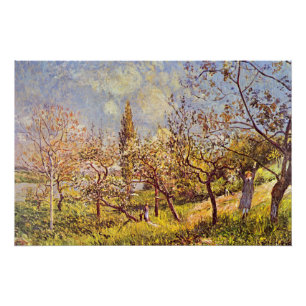 Alfred Sisley Orchard in spring Poster