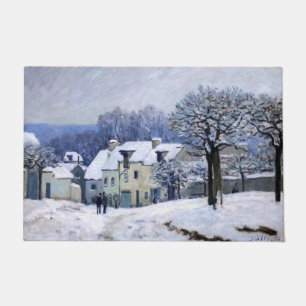 Alfred Sisley - Place Chenil in Marly, Snow Effect Doormat