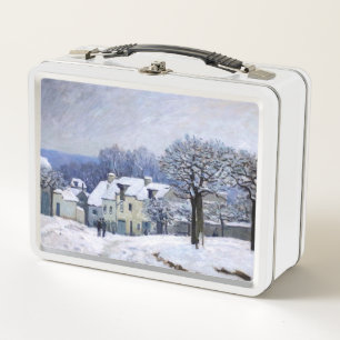Alfred Sisley - Place Chenil in Marly, Snow Effect Metal Lunch Box
