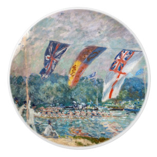 Alfred Sisley - Regatta at Molesey Ceramic Knob