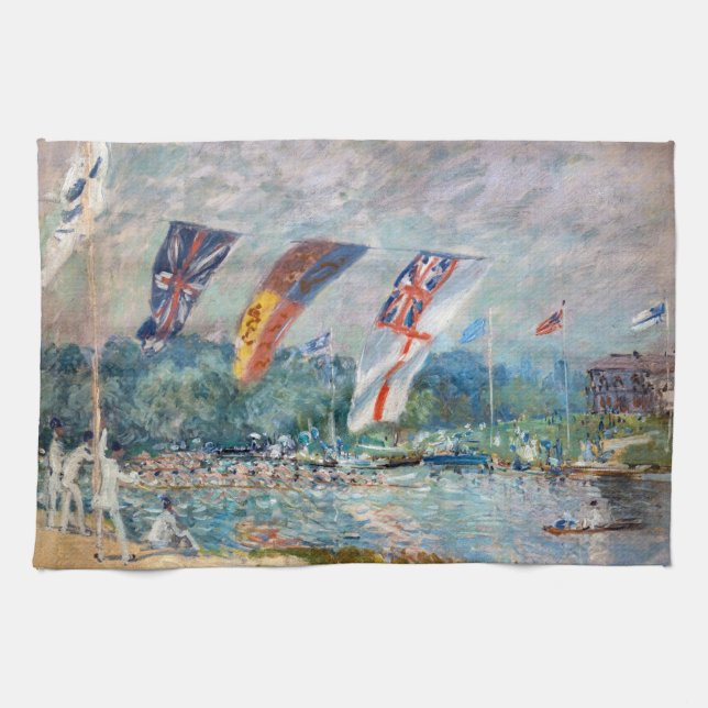 Alfred Sisley - Regatta at Molesey Kitchen Towel (Horizontal)