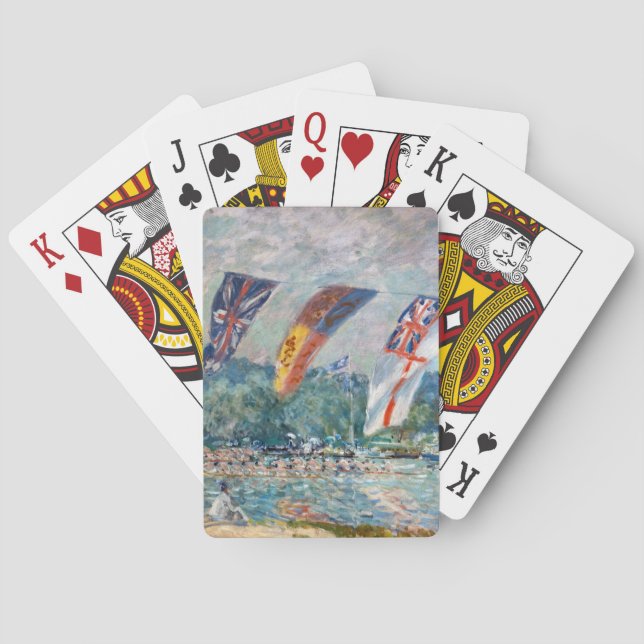 Alfred Sisley - Regatta at Molesey Playing Cards (Back)