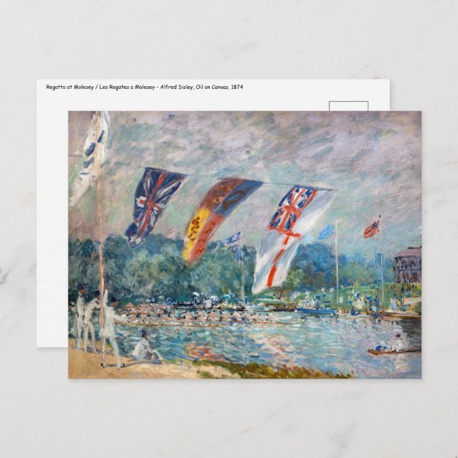 Alfred Sisley - Regatta at Molesey Postcard (Front/Back)