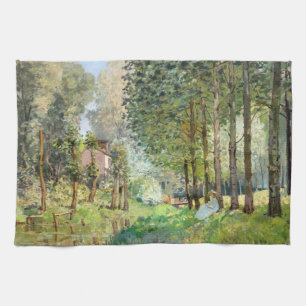 Alfred Sisley - Rest along the Stream Kitchen Towel