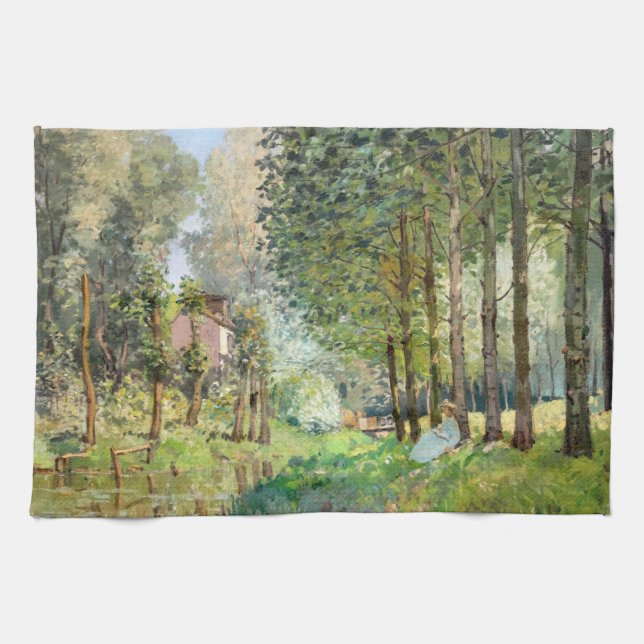 Alfred Sisley - Rest along the Stream Kitchen Towel (Horizontal)