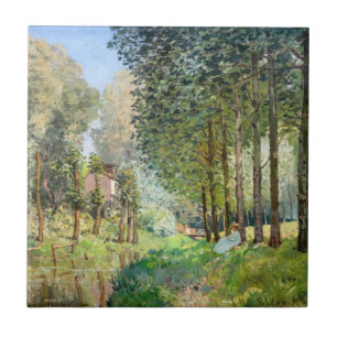 Alfred Sisley - Rest along the Stream Tile