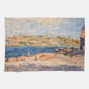 Alfred Sisley - River Banks at Saint-Mammes Kitchen Towel