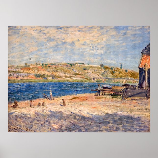 Alfred Sisley - River Banks at Saint-Mammes Poster (Front)