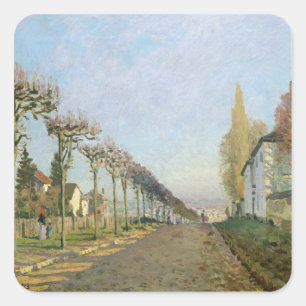Alfred Sisley   Rue de la Machine, Louveciennes Square Sticker